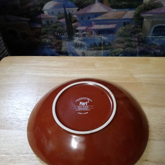 🍜🍤PIER 1 WAVY STRIPE CERAMIC DISH🍕🍱BUNDLE AND SAVE PLENTY!!!🍉🍓 - Picture 10 of 10